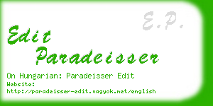 edit paradeisser business card